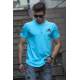 Madmext Blue T-shirt with Pocket for Men 4492 - Mavi