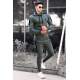 Madmext Khaki Printed Men Tracksuit Set 4671 - Haki