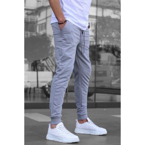 Madmext Men Elastic Bottom Smoke Gray Sweatpants 4821 - Füme