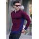 Maroon Knitwear Polo Sweater 5797 - Bordo