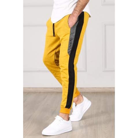 Madmext Yellow Striped Sweatpants 2933 - Sarı