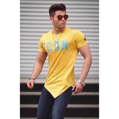 Madmext Yellow T-shirt for Men 4582 - Sarı