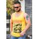 Madmext Yellow Printed T-shirt for Men 3090 - Sarı