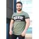 Madmext Khaki Printed T-shirt for Men 3013 - Haki