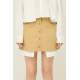 Women Beige Basic Mini Skirt - Bej