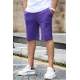 Madmext Purple Basic Capri for Men 2908 - Mor