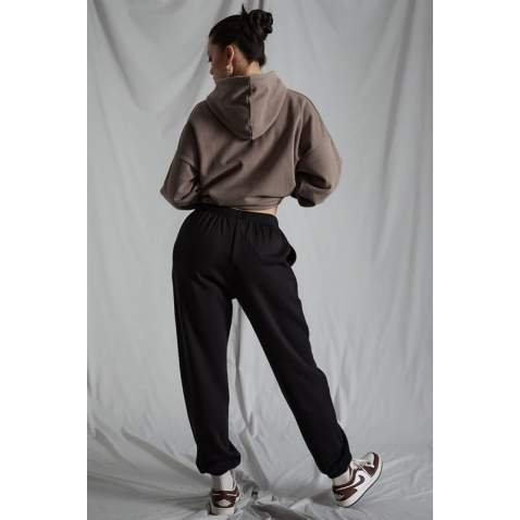 Women Black Oversize Sweatpants MG1235 - Siyah