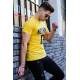 Madmext Yellow Printed T-shirt for Men 4394 - Sarı