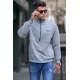 Madmext Men Smoke Gray Zipped Sweatshirt 5316 - Boyalı gri