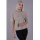 Mink Gray High Neck Knitwear Sweater MG1565 - Vizon