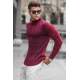 Maroon Turtleneck Knitwear Sweater 5785 - Bordo