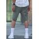 Khaki Capri Shorts with Cargo Pockets 5737 - Haki