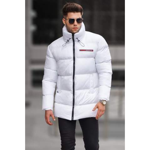 White Basic Puffer Jacket 5776 - Beyaz