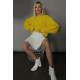 Women Yellow Knitted Basic Sweater MG1304 - Sarı