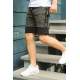 Madmext Dark Grey Striped Capri for Men 2902 - Haki