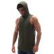 Sleeveless T-Shirt In Hooded Khaki 2893 - Haki yeşili