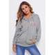 Mad Girls Grey Printed Sweatshirt MG804 - Gri