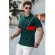 Madmext Men Striped Green Polo T-shirt 5243 - Yeşil