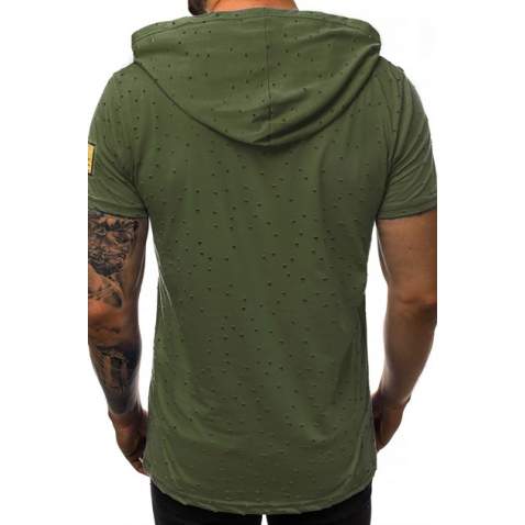 Madmext Khaki Rapped T-shirt for Men 3069 - Haki