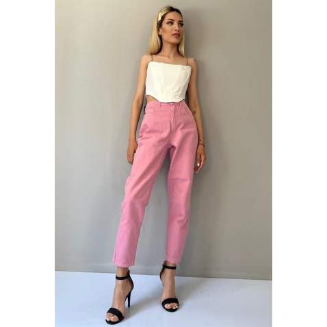 Mad Girls Mom Wear Pink Jeans MG1336 - Pembe