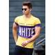 Madmext Yellow Printed T-shirt for Men 3067 - Sarı