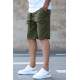 Madmext Khaki Capri Shorts 5410 - Haki