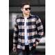 Madmext Men Plaid Beige Shirt 4664 - Bej