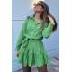 Women Designed Green Dress Top - Yeşil