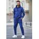 Navy Blue Hoodie Basic Tracksuit 5903 - Lacivert