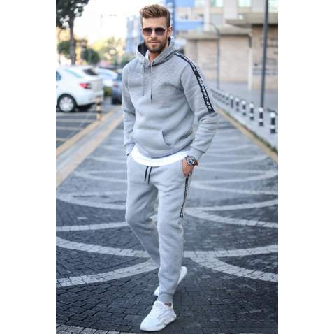 Madmext Gray Tracksuit For Men 5425 - Gri