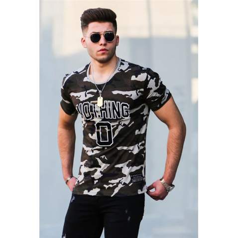 Madmext Camouflage Printed T-shirt for Men 4394 - Kamuflaj