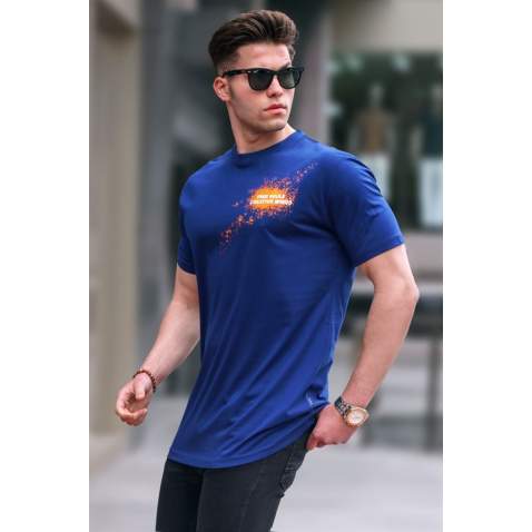 Madmext Men Navy Blue T-shirt 5367 - Lacivert