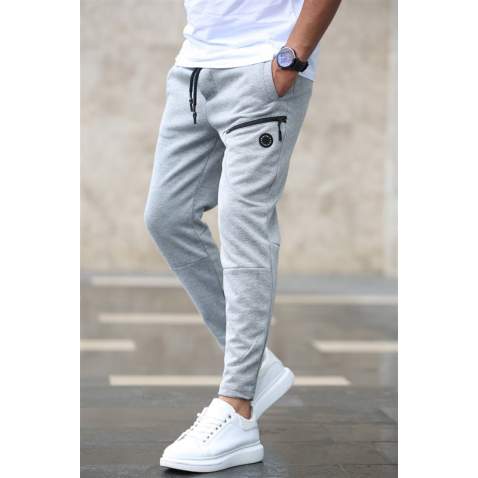 Madmext Men Basic Gray Sweatpants 4207 - Gri