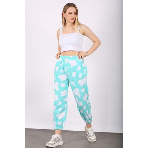 Mad Girls Blue Dalmatians Sweatpants MG1147 - Mavi