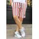 Madmext Orange Striped Capri for Men 2915 - Turuncu