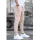 Madmext Men Elastic Bottom Beige Sweatpants 4821 - Bej