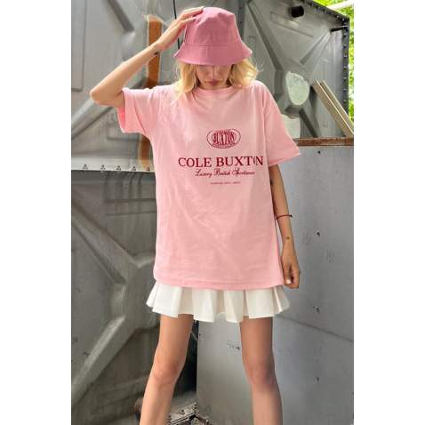 Pink Printed Oversize T-Shirt MG1512 - Pembe