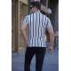 Madmext Men Striped White T-shirt 5266 - Beyaz