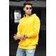 Madmext Yellow Men's Hoodie 9446 - Sarı