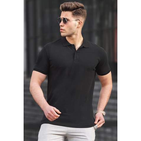 Madmext Men Plain Black Polo T-shirt 5101 - Siyah