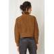 Mad Girls Brown Turtleneck Women Jumper MG774 - Kahverengi