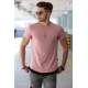 Madmext Soft Pink T-shirt for Men 4465 - Pudra