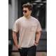 Madmext Men Front Pocket Beige T-shirt 5225 - Bej