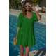 Women Green Mini Dress - Yeşil