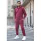 Maroon Hoodie Basic Tracksuit 5908 - Bordo