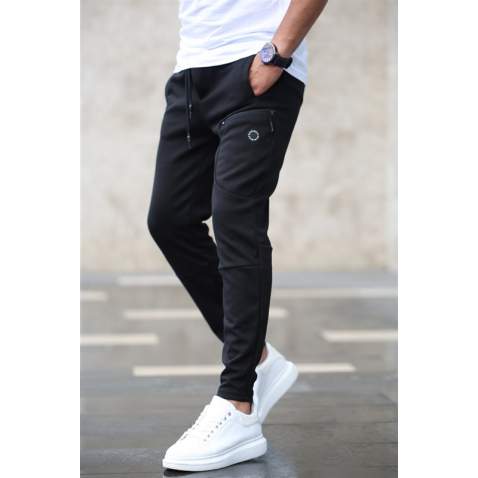 Madmext Men Basic Black Sweatpants 4207 - Siyah