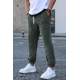 Men Khaki Velvet Sweatpants 5466 - Haki