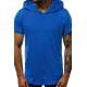 Madmext Blue Rapped T-shirt with Hood for Men 3069 - Sax mavi