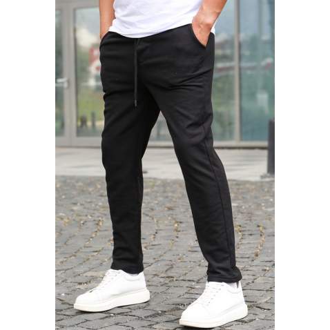 Black Relaxed Fit Jogger Trousers T5480 - Siyah