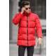 Red Basic Puffer Jacket 5776 - Kırmızı